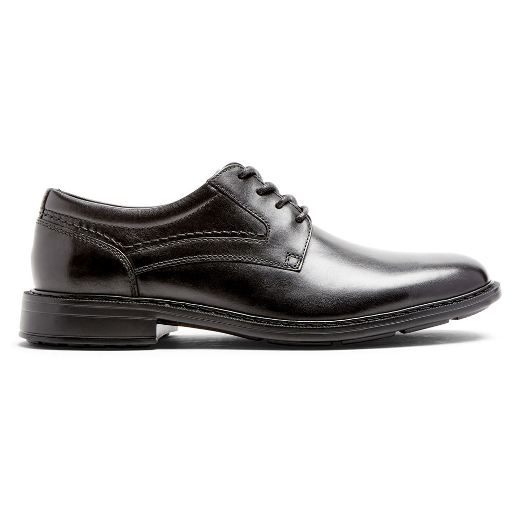 Rockport Parsons Plain Toe - Mens Oxfords - Black - NZ (TMS-871596)